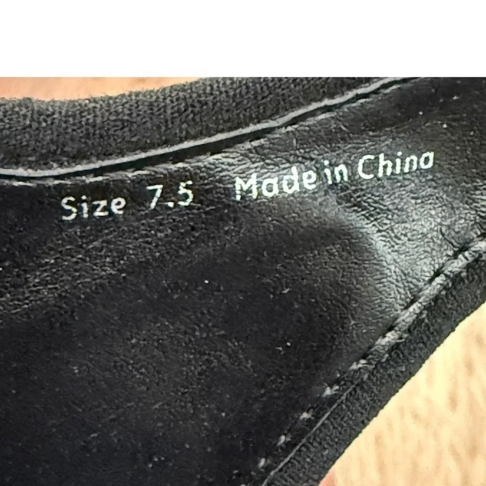 Dolce‎ Vita Dubai Stud Midnight Black Womens 7.5 Crinkle Patent Platform Sandals